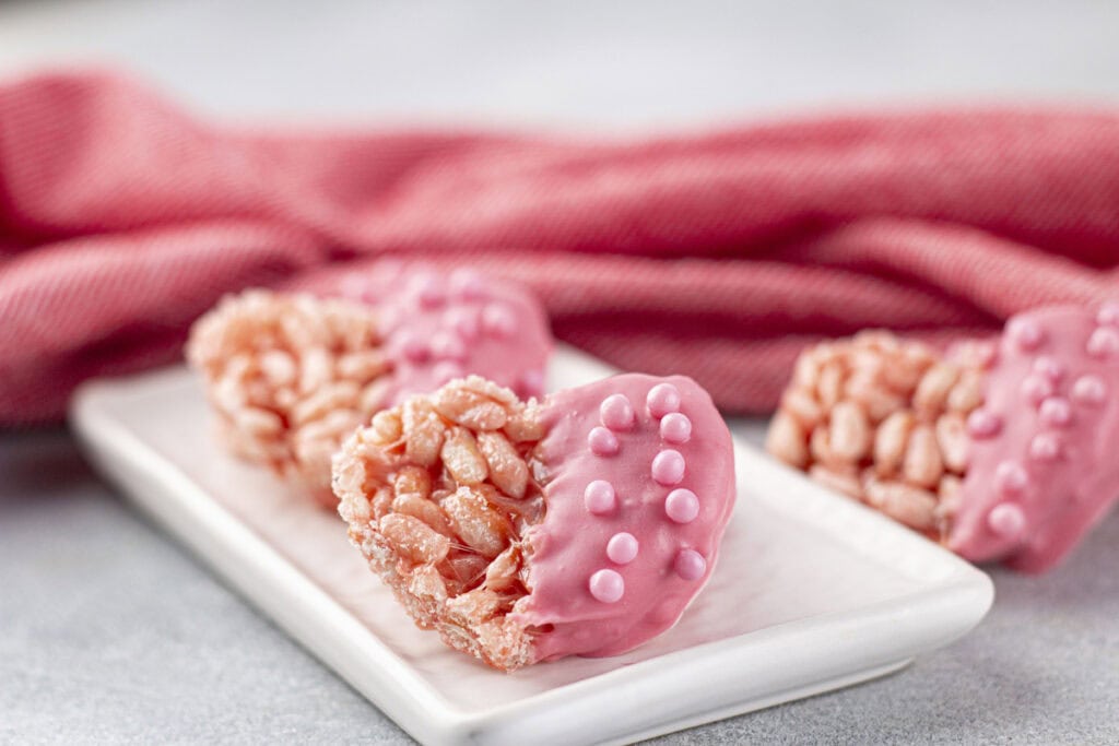 Valentine's Heart Rice Krispie Treats