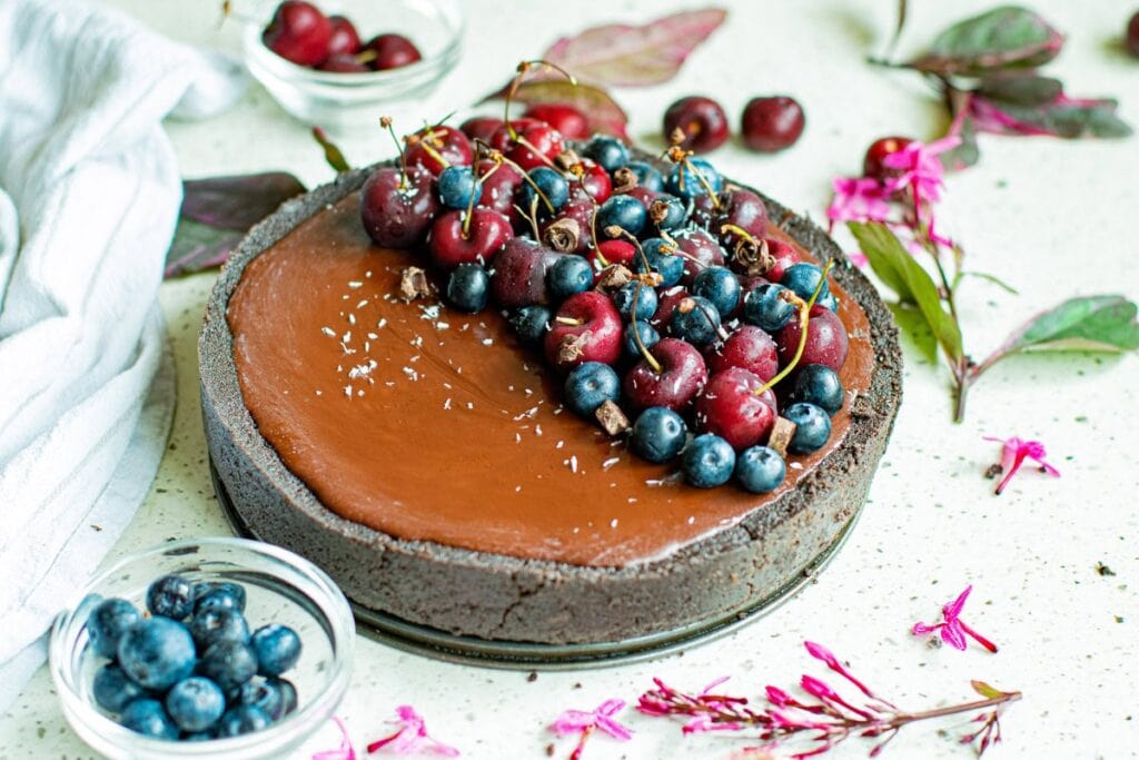 Vegan Chocolate Tart No Bake Happy Food Healthy Life