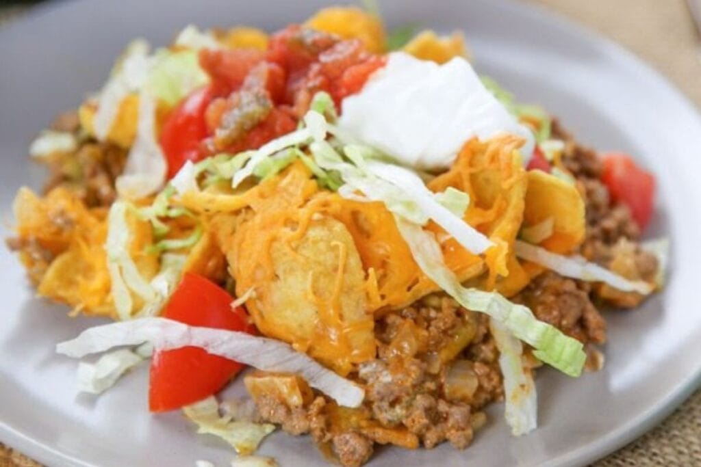 Walking Taco Casserole by Baking Beauty