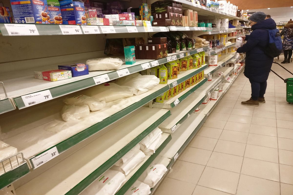 Woman shopping for baking item