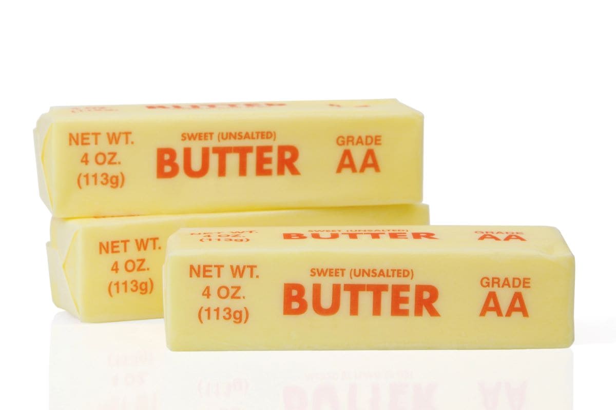 Wrapped butter in wax paperTwoellis