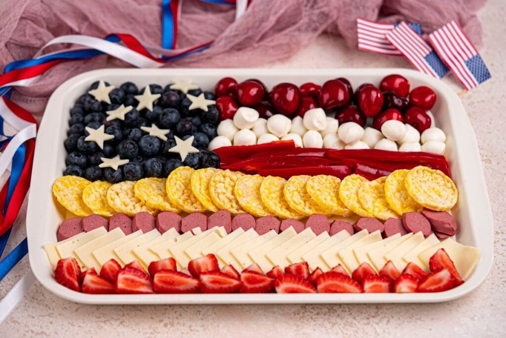 american flag charcuterie board