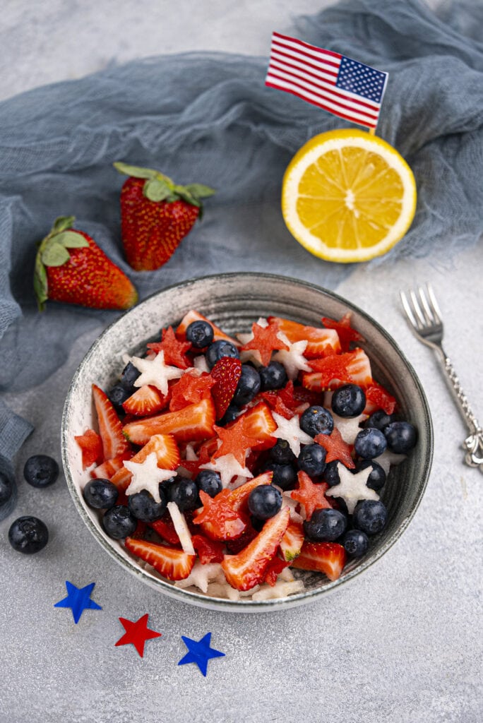 red white and blue fruit salad
