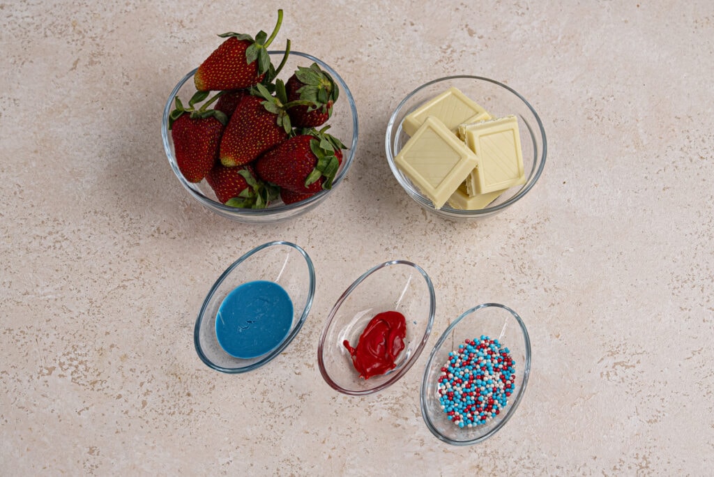 red white and blue strawberries ingredients