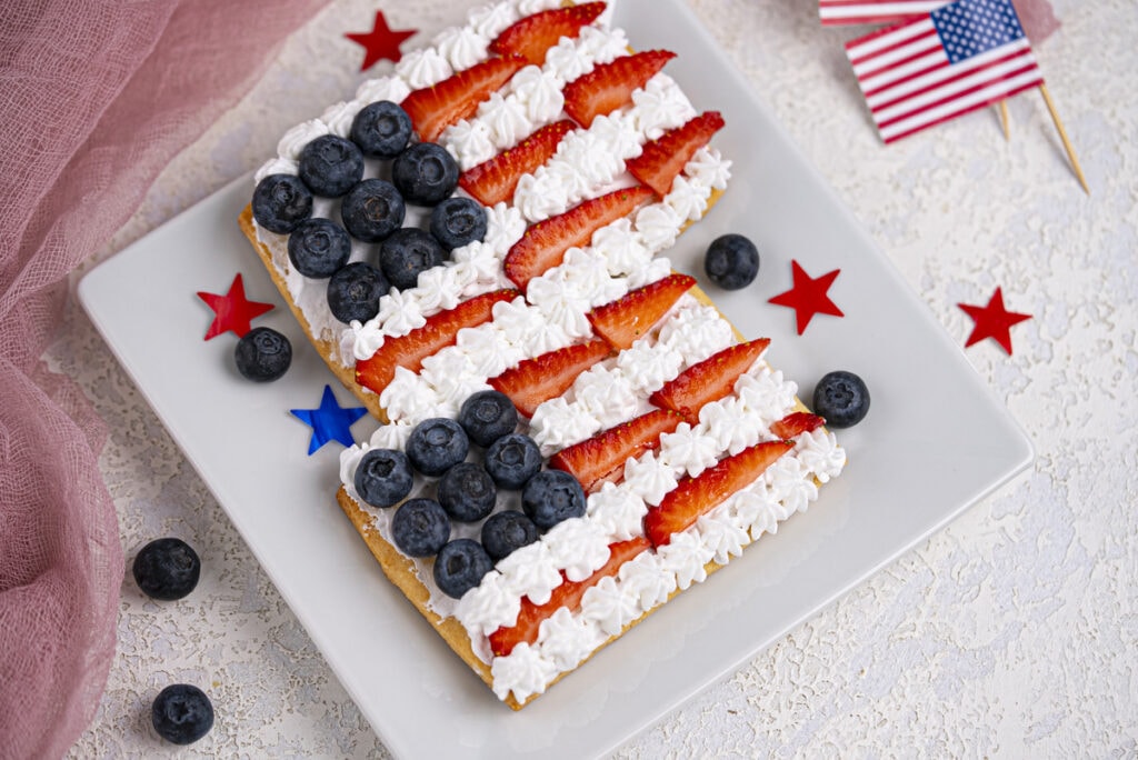 step 10 american flag fruit pizza