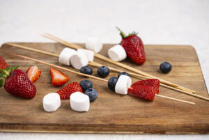 step 2 4th of July Fruit Kabobs