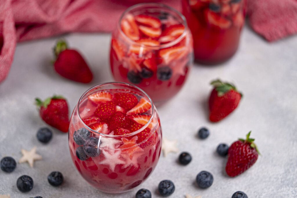 step 5 red white and blue sangria