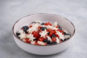 step 6 red white and blue fruit salad