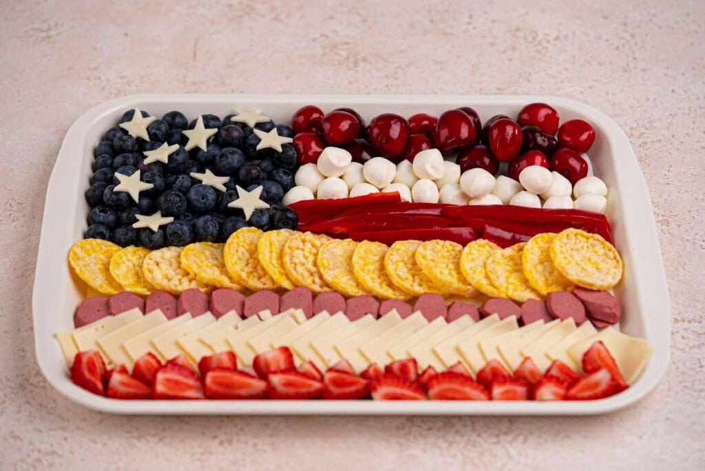 step 7 patriotic charcuterie board
