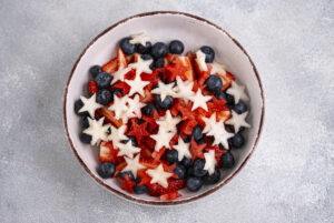 step 7 red white and blue fruit salad