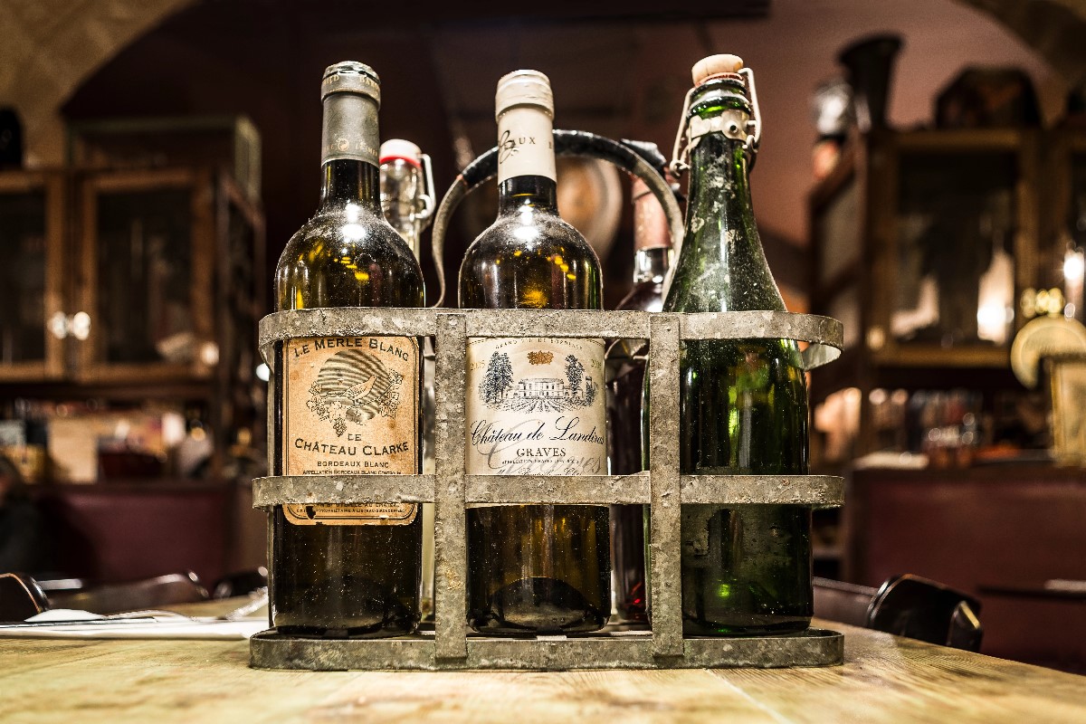 Antique wine bottles
