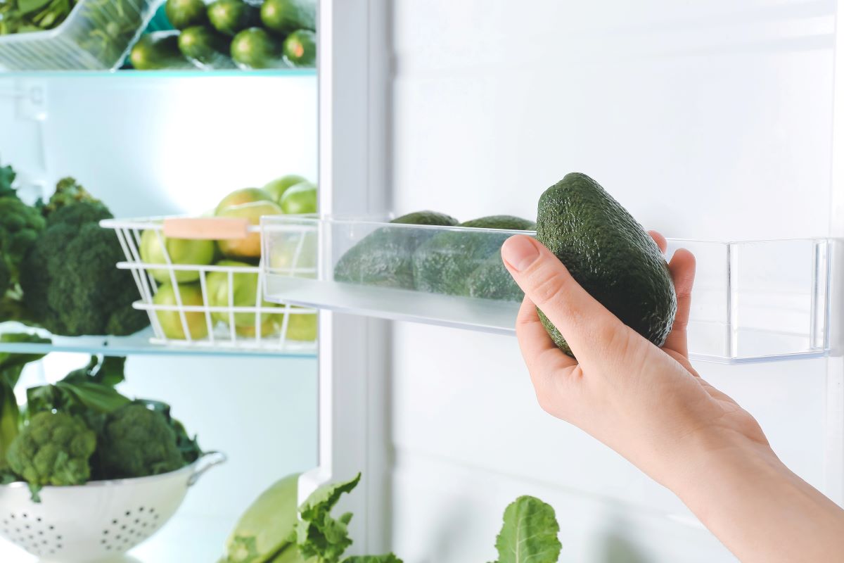 Avocado in the fridge