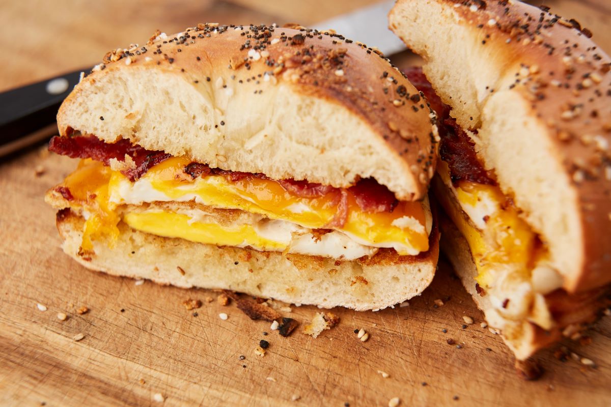 Bacon egg and cheese roll