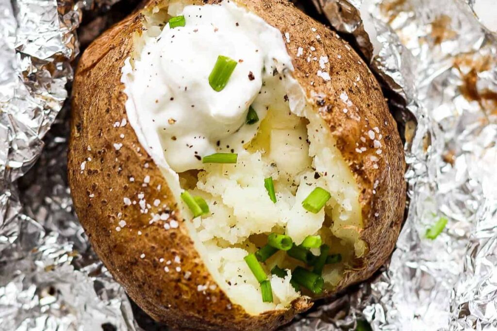 Baked Potatoes on the Grill by The Wooden Skillet
