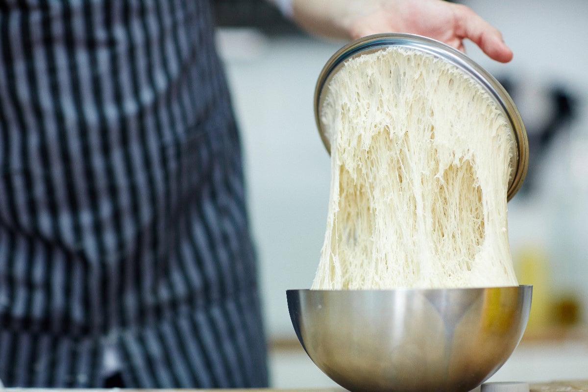 Baking observing sourdough starter