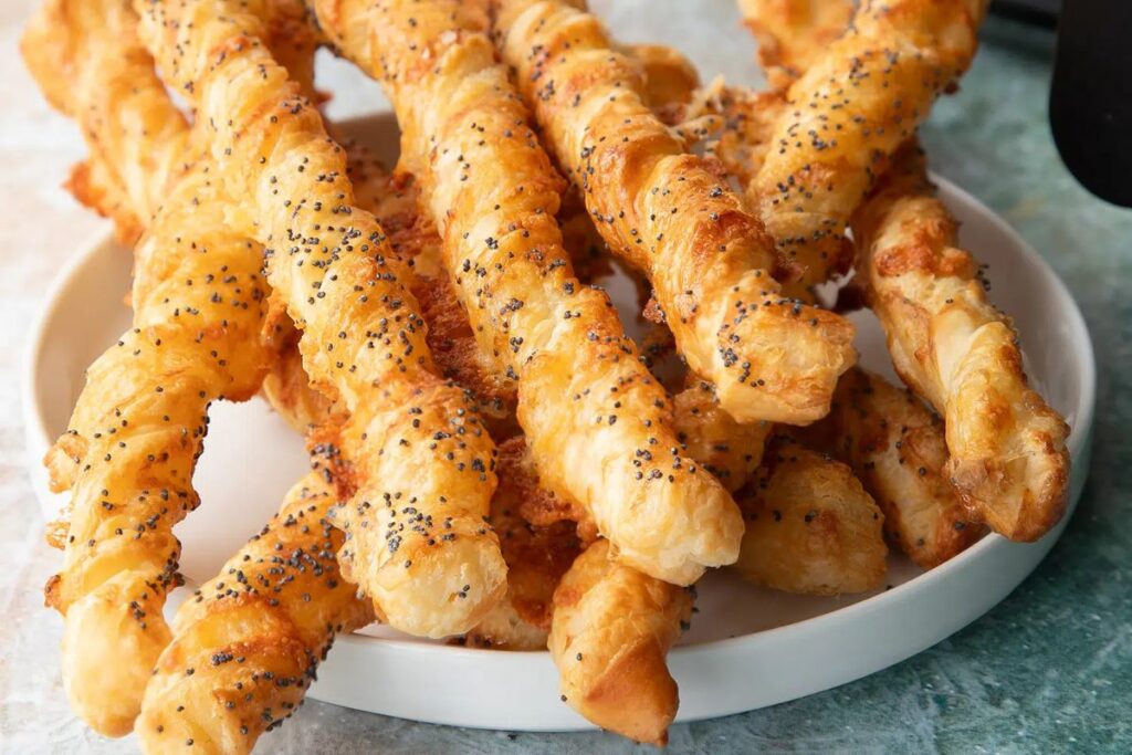 Beach Snack Ideas for Families Air Fryer Cheese Straws by A Mummy Too