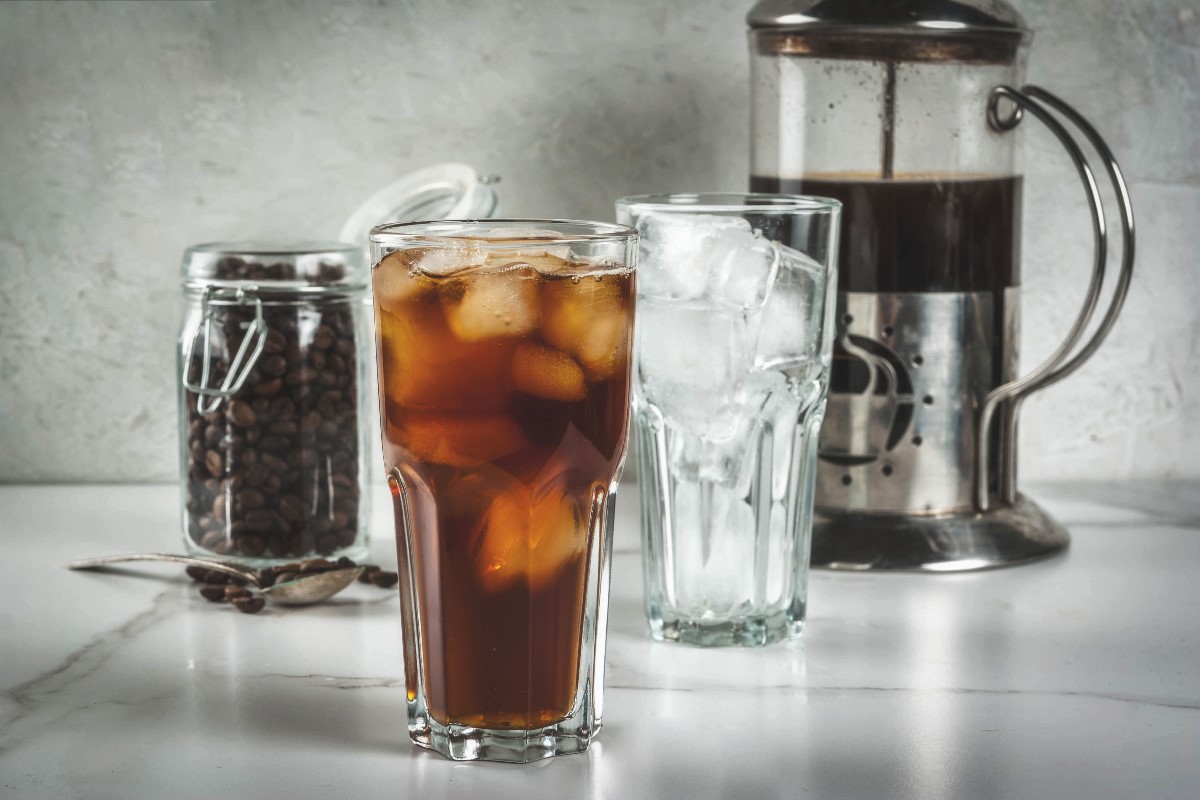 Black cold brew coffee