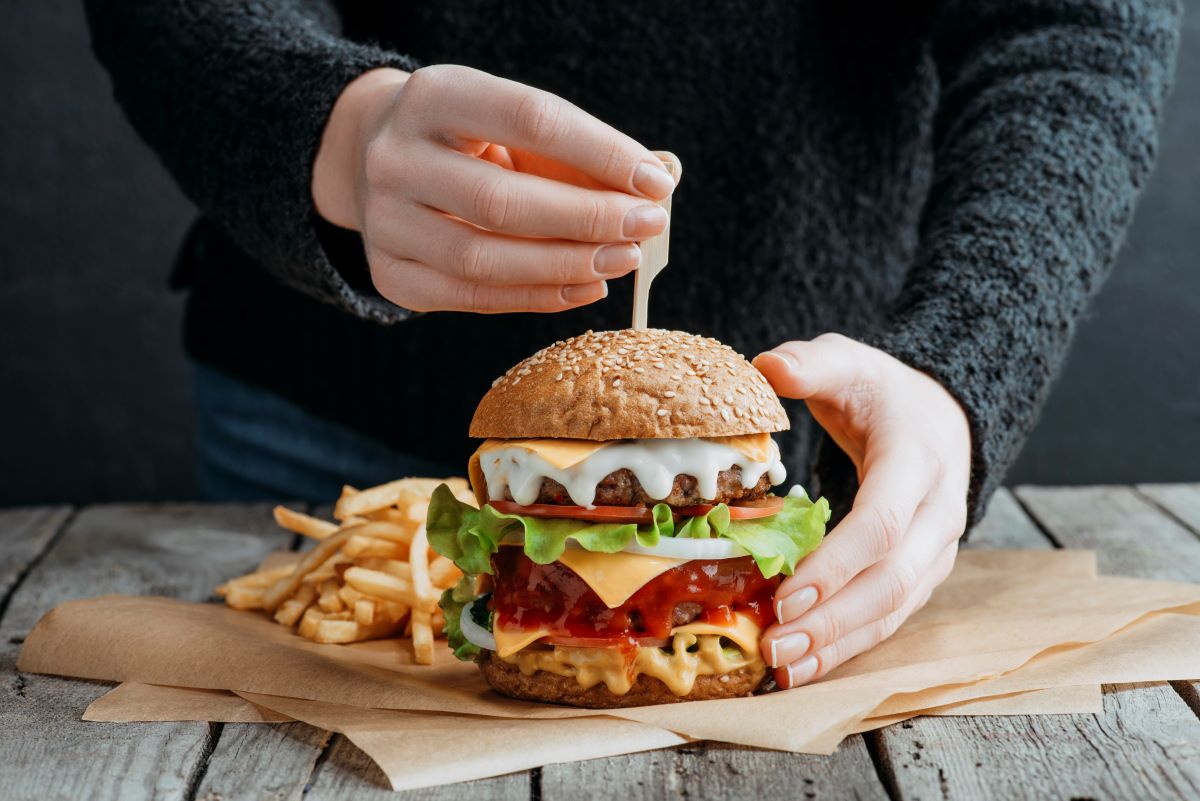 Burger with more patties
