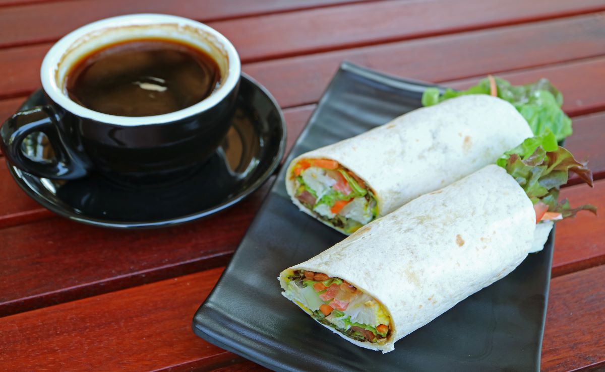 Burrito and Coffee