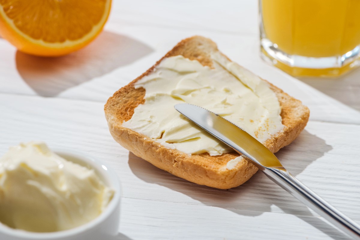 Butter on toast bread