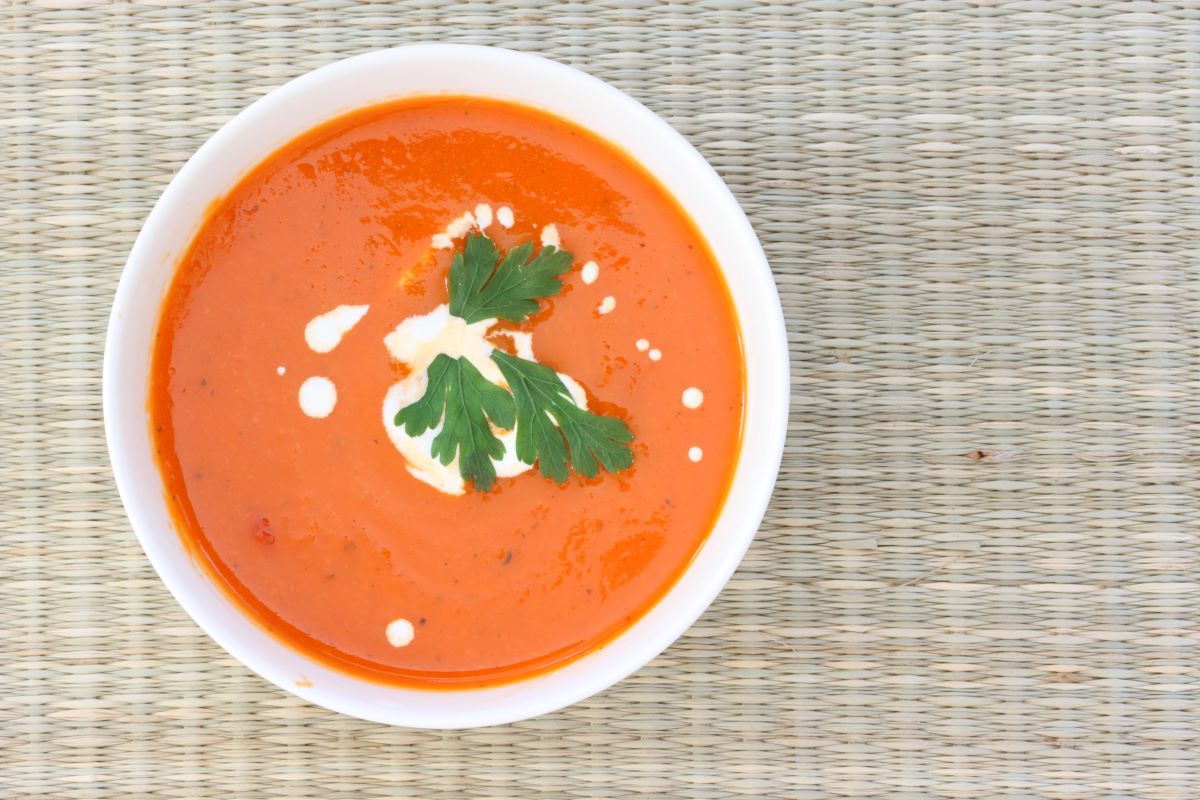 Canned soup and swirl cream