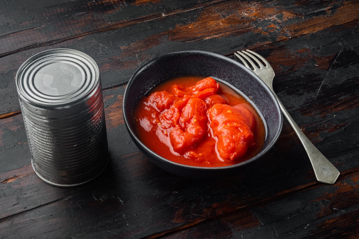 Canned tomatoes soup