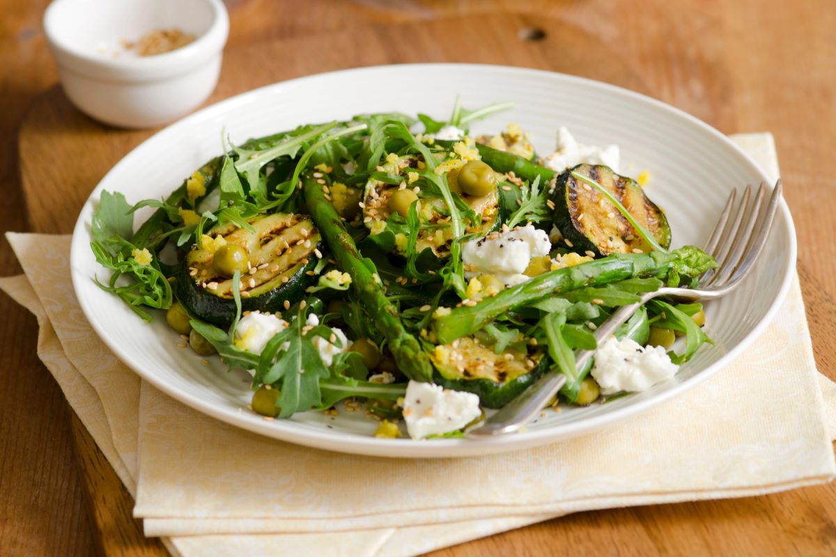 Charred zuchinni and feta