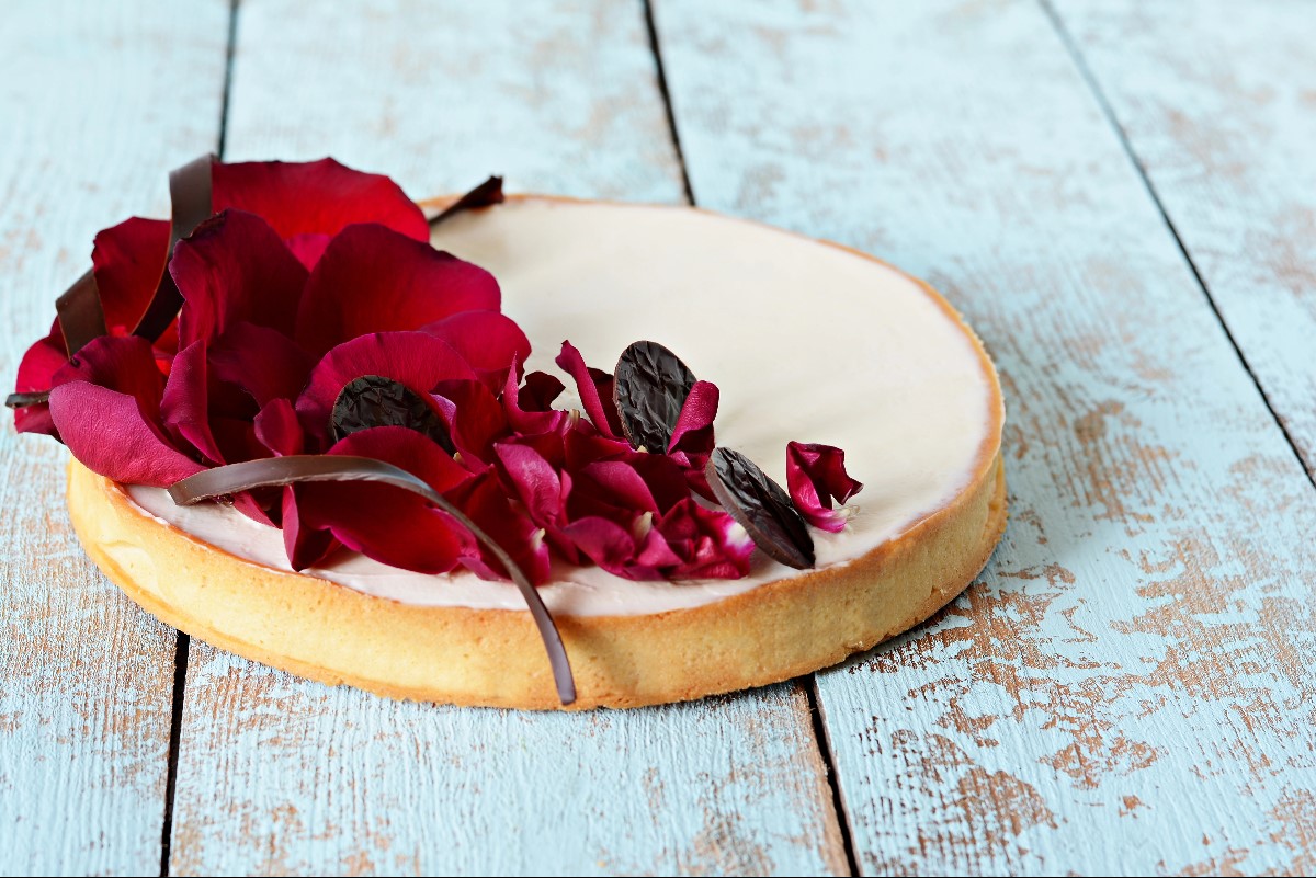 Cheese and reose petals