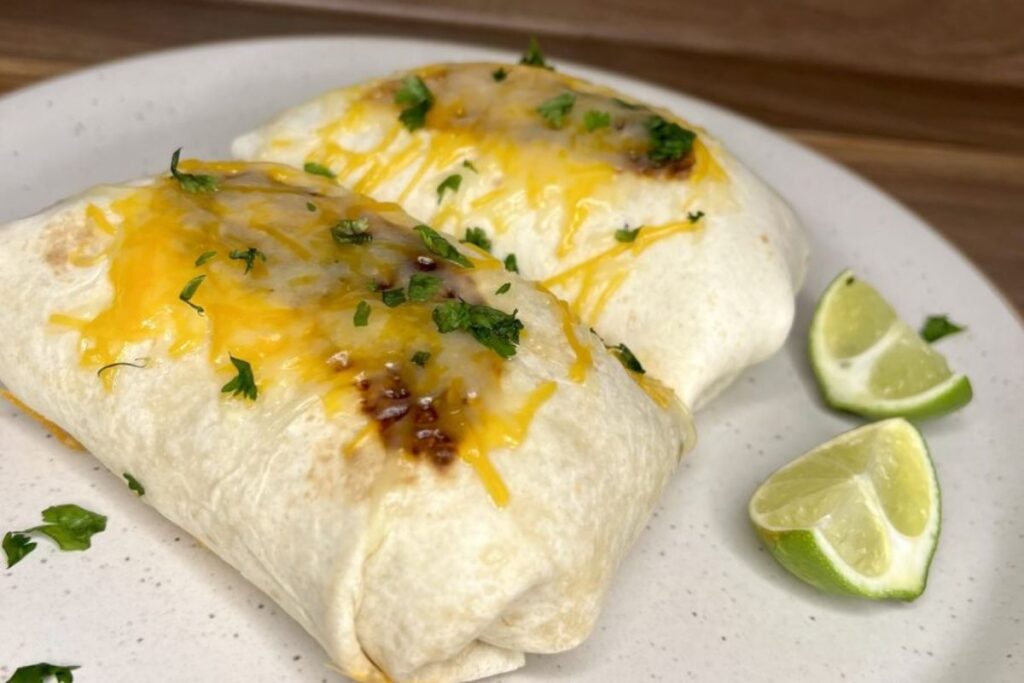 Cheesy Chicken Burrito by The Wholesome Spoon 2