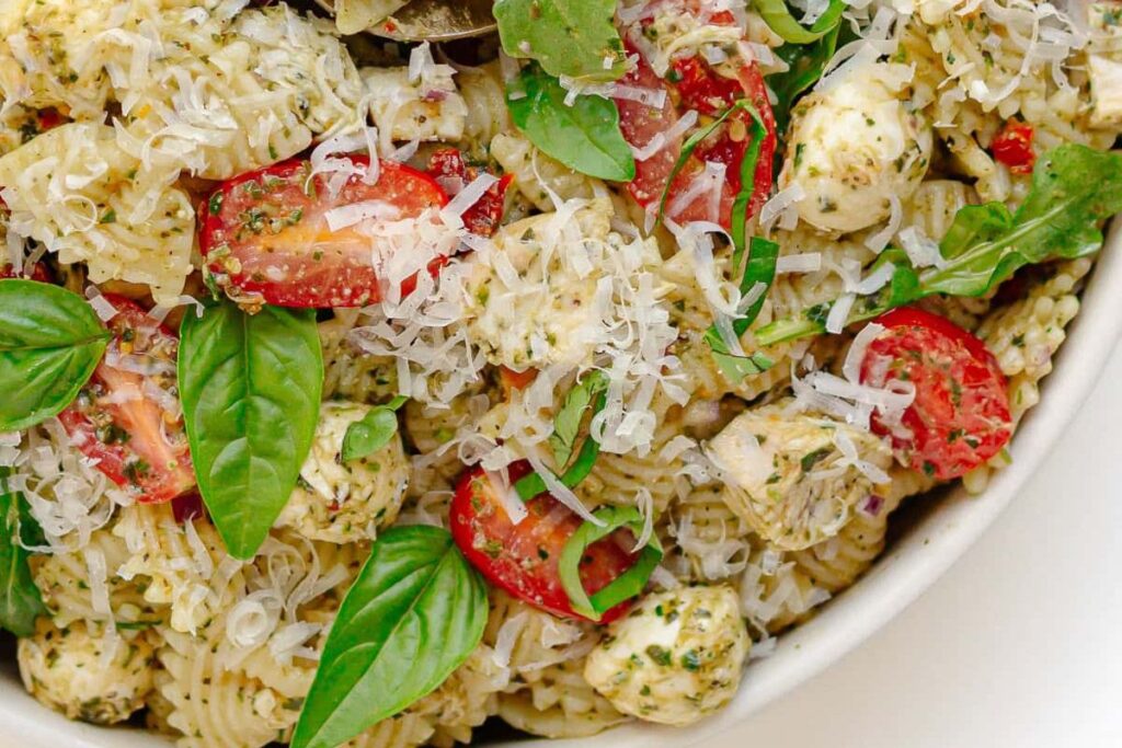 Chicken Pesto Pasta Salad by Maple and Mango 1