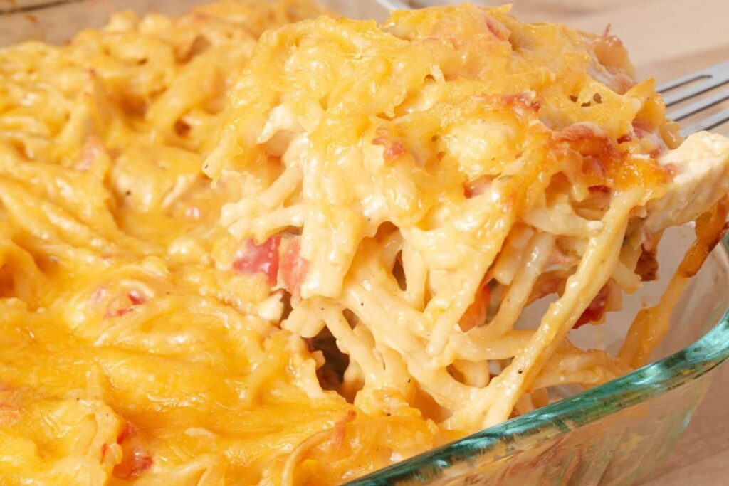Chicken Spaghetti with Rotel by Mandi of the Mountains