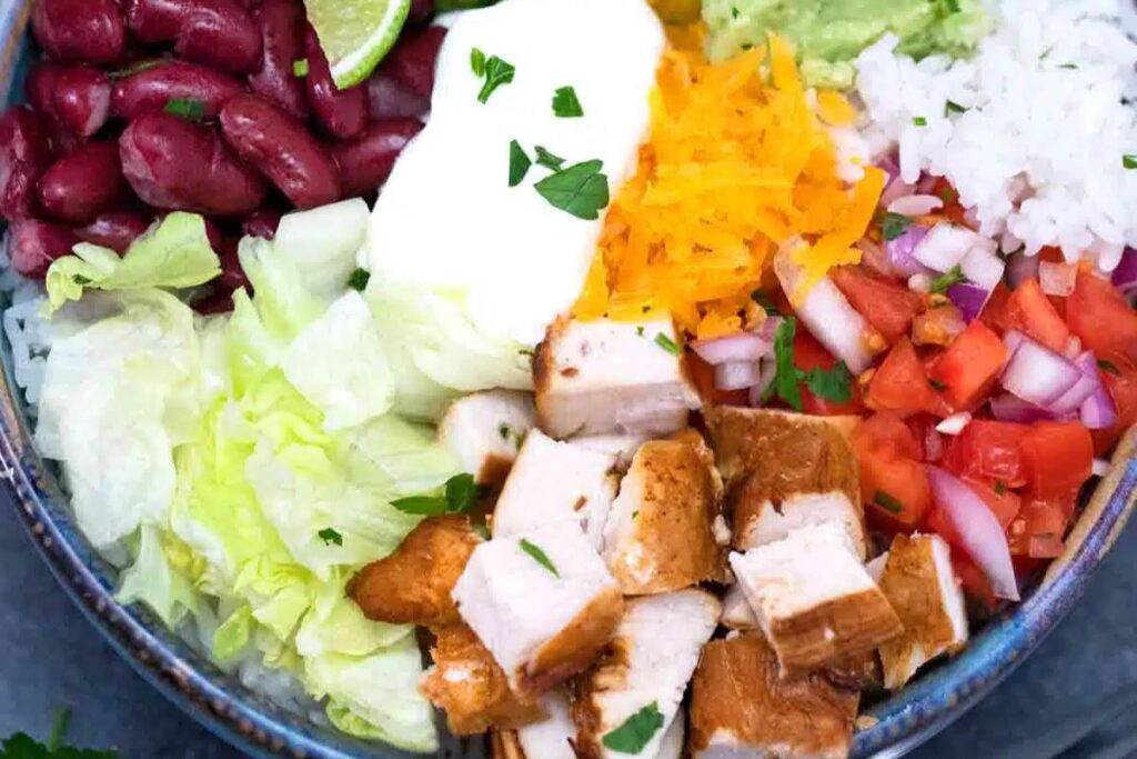 Chipotle Chicken Burrito Bowl Copycat by Sweet and Savory Meals