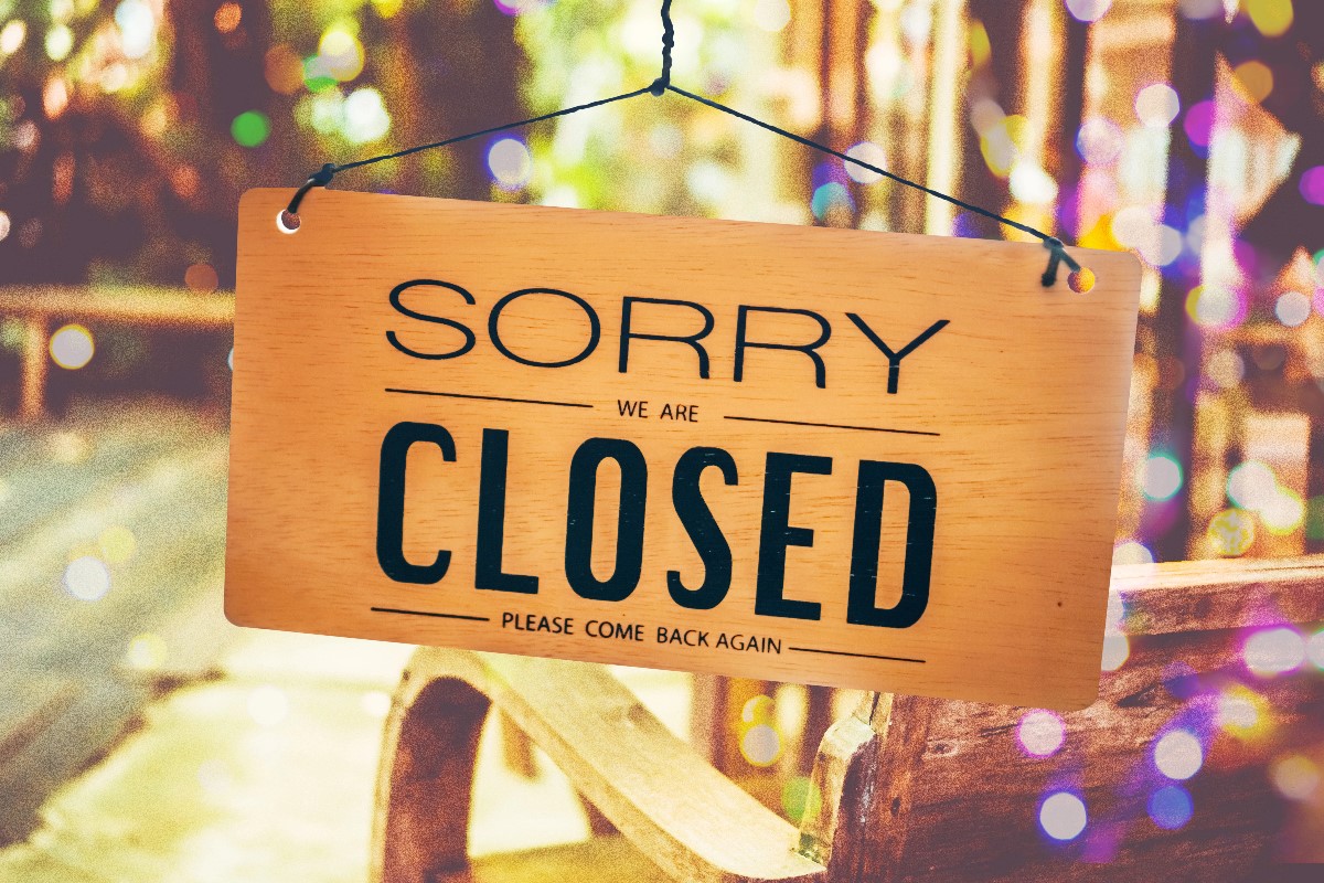 Closed restaurant