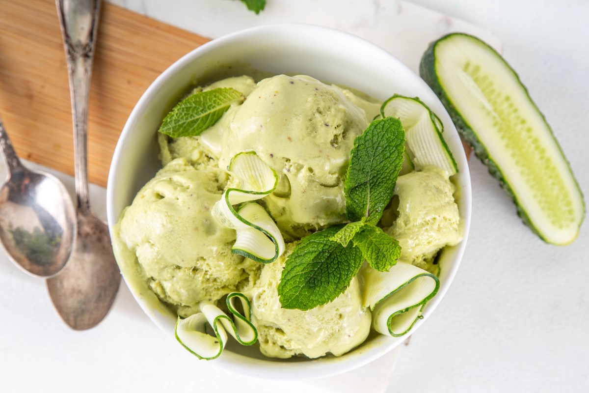 Cucumber mint icecream