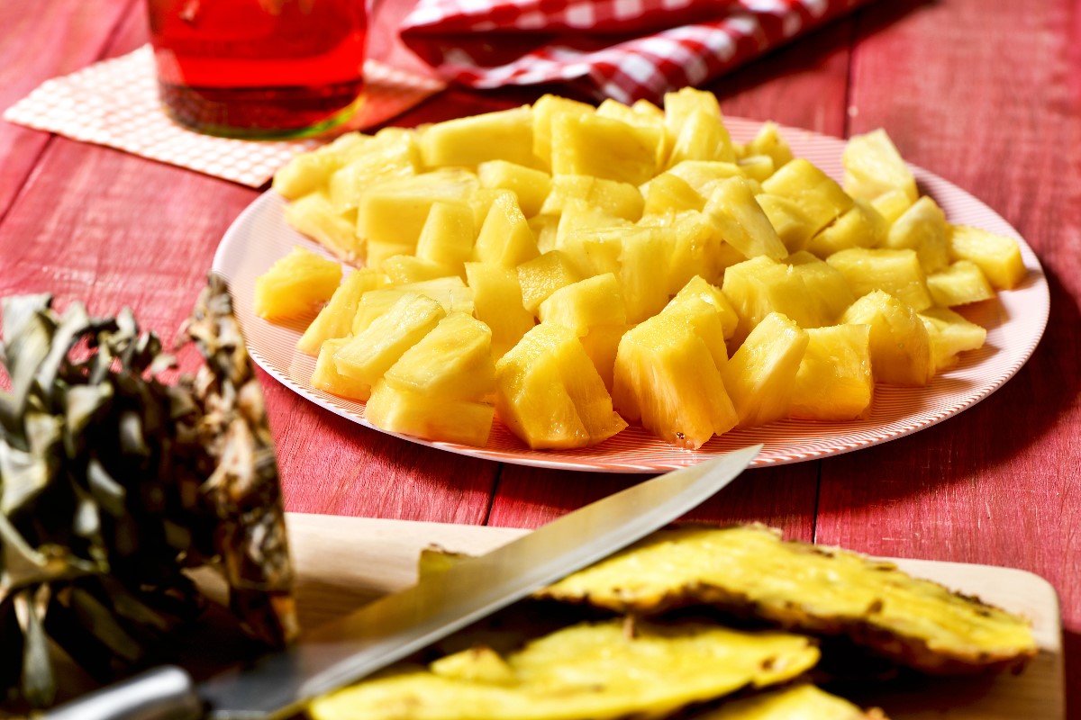 Diced pineapple