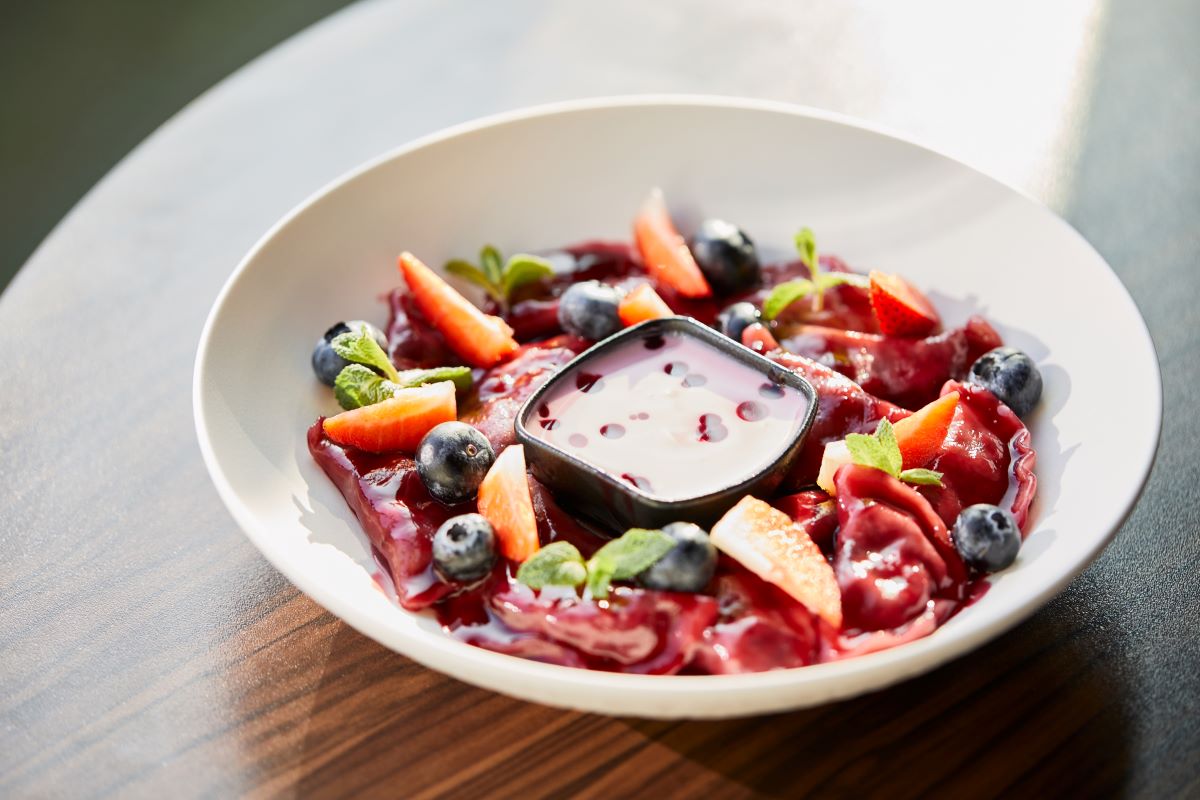 Dish on white plate