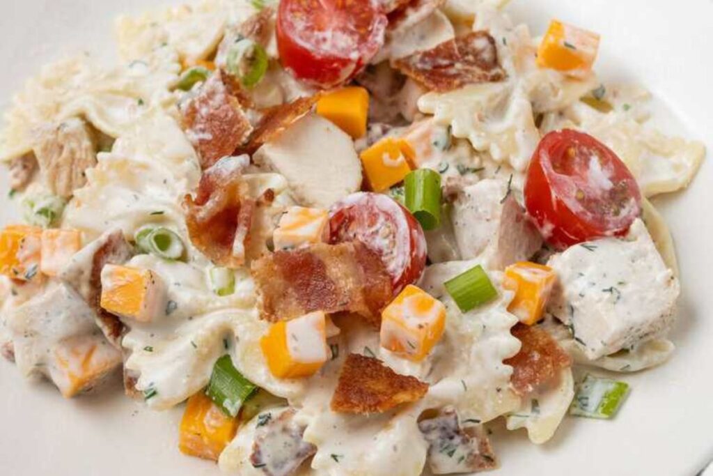 Easy Chicken Bacon Ranch Pasta Salad by Marias Mixing Bowl