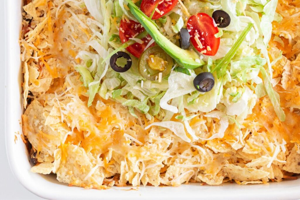 Easy Chicken Taco Casserole by Practically Homemade