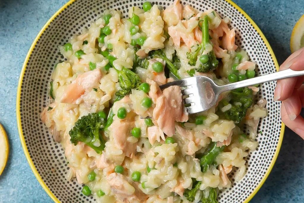 Easy Salmon Risotto by A Mummy Too