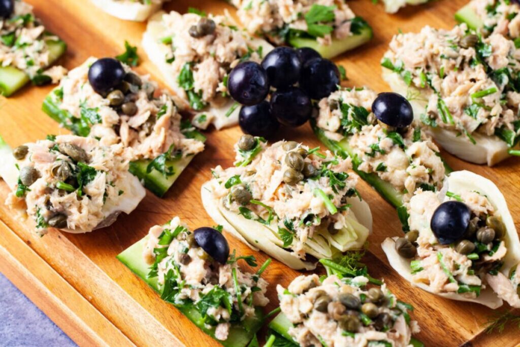 Fennel Cucumber Bites with Creamy Tuna by My Chefs Apron