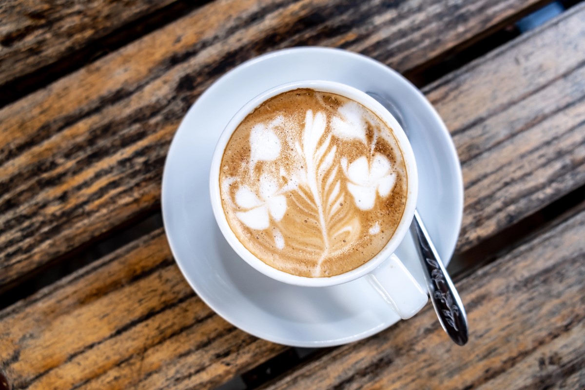 Flat white coffee
