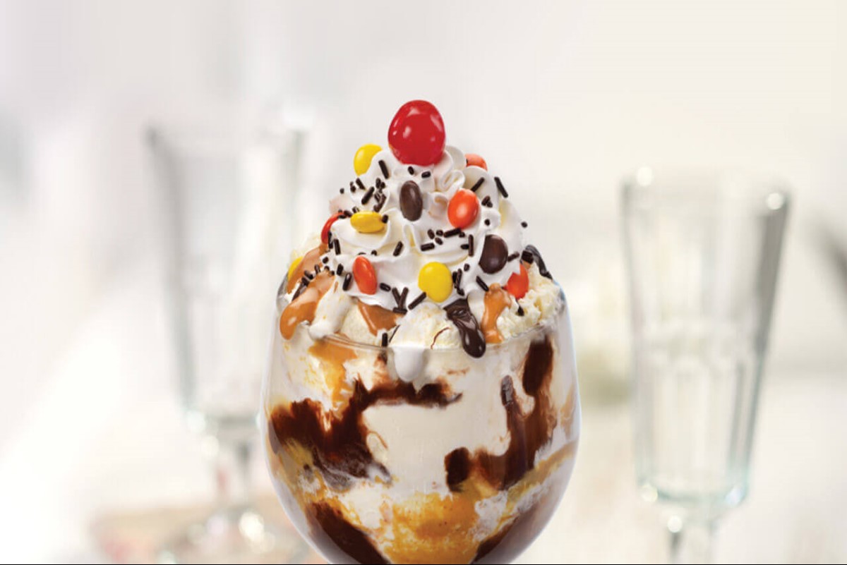Friendly Reese peanut cup sundae