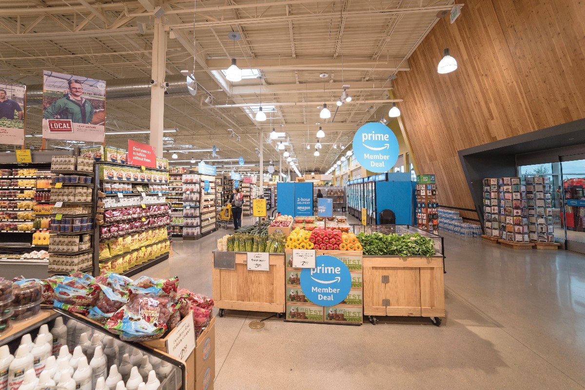Fruits and veggies at the entrance