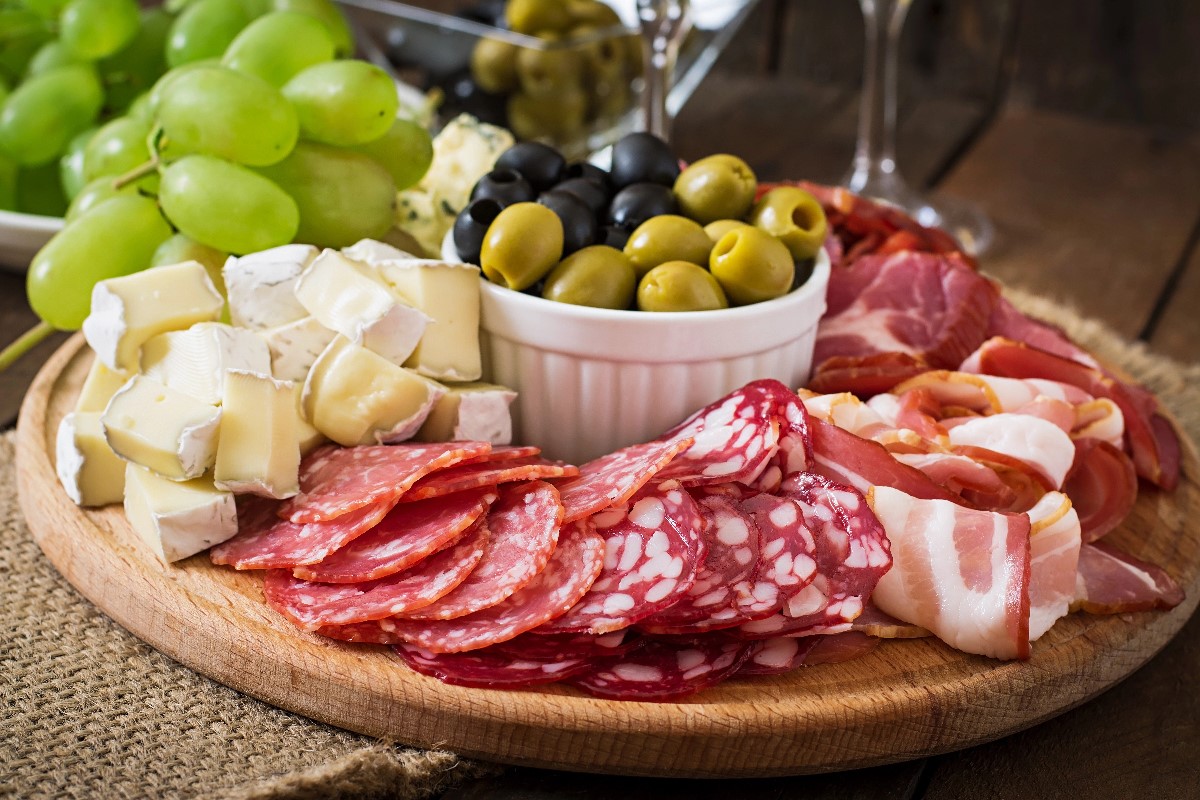 Grape and salami