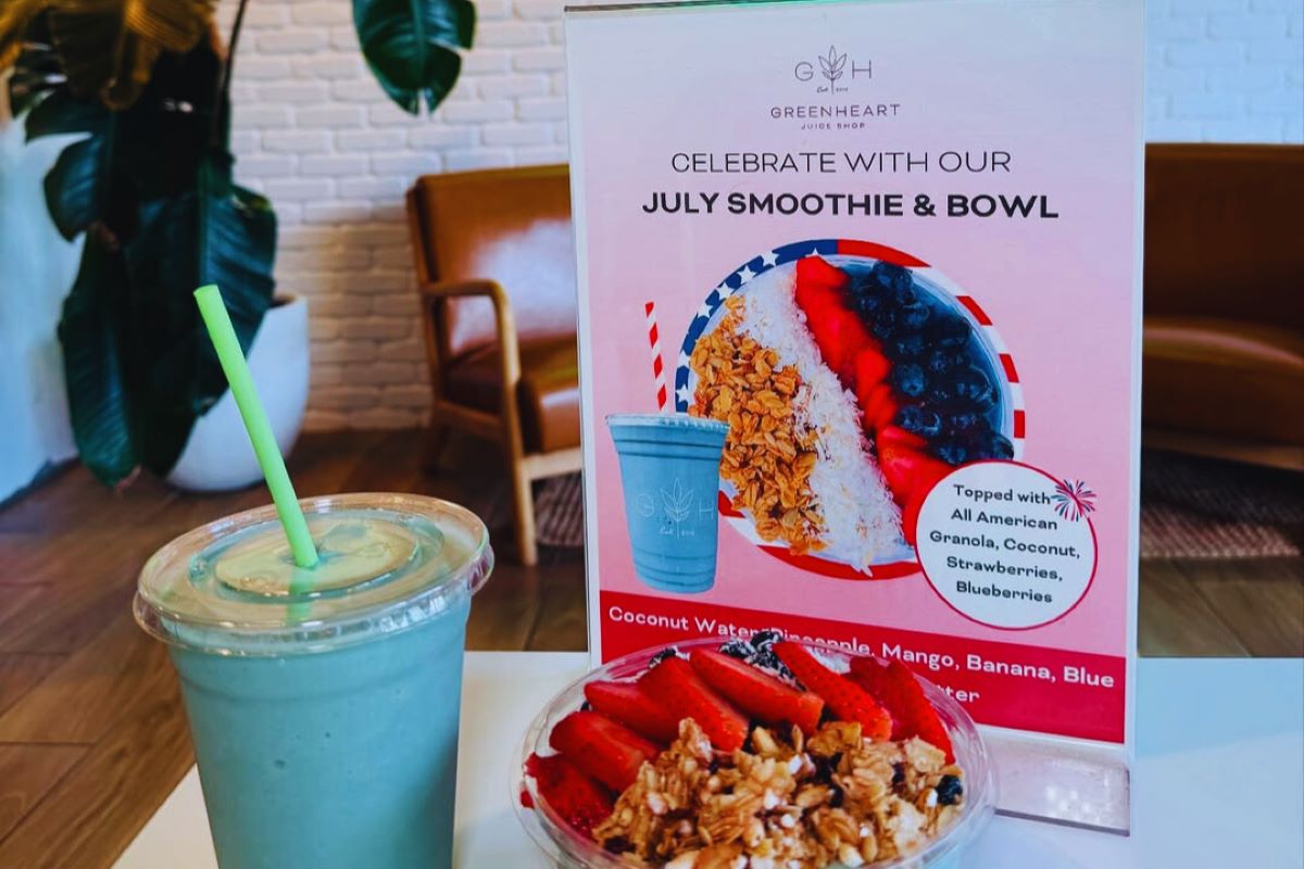 Green heart juice shop