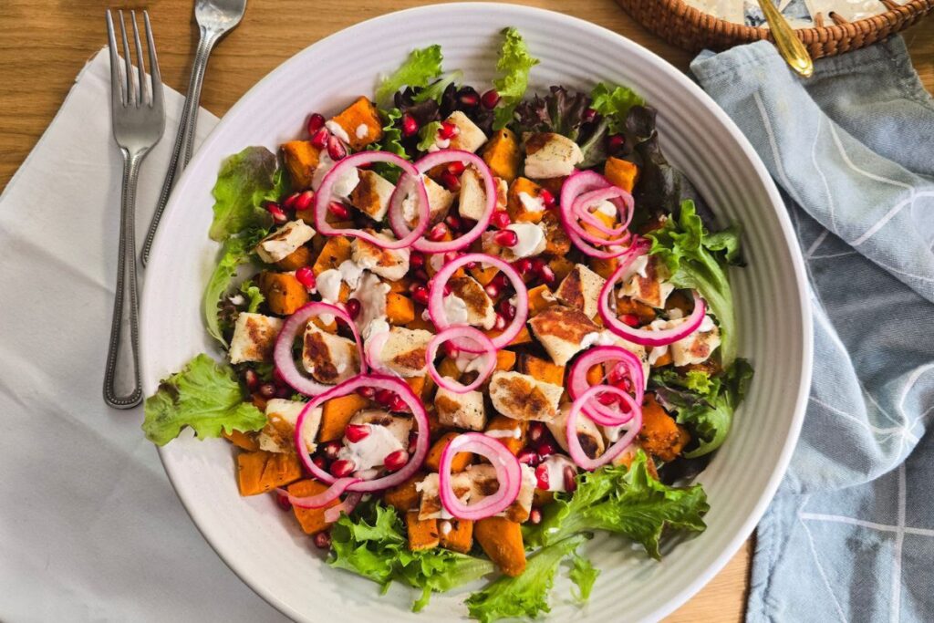 Halloumi and Sweet Potato Salad by CandyFlossLife