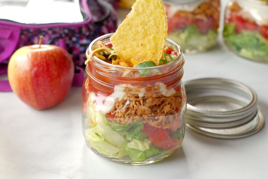 Healthy Chicken Taco Salad by Food Meanderings