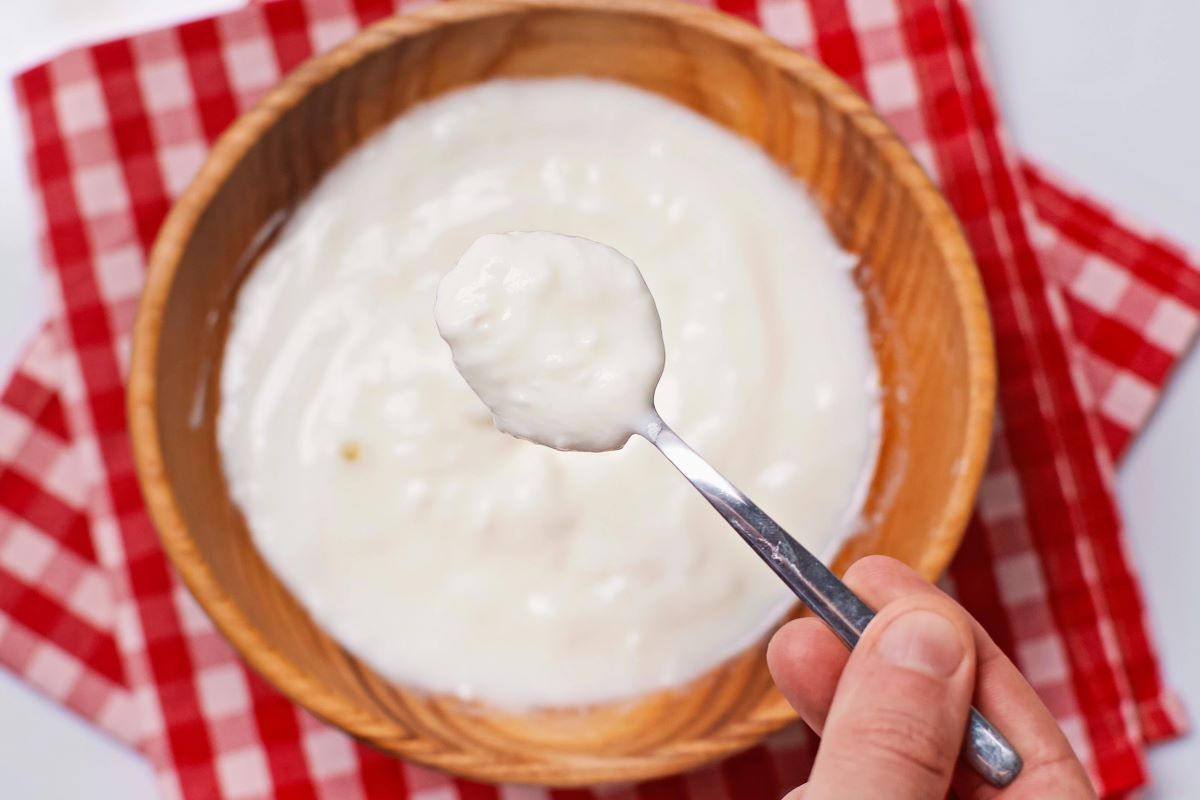 Homemade yoghurt with breastmilk
