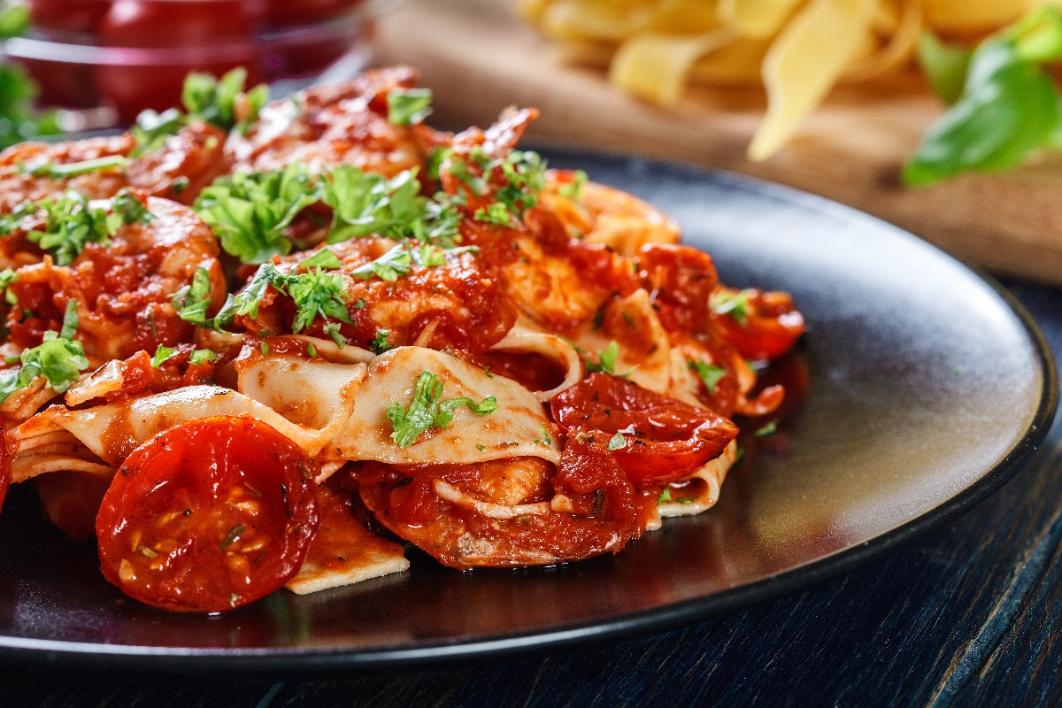 Italian dish with herbs
