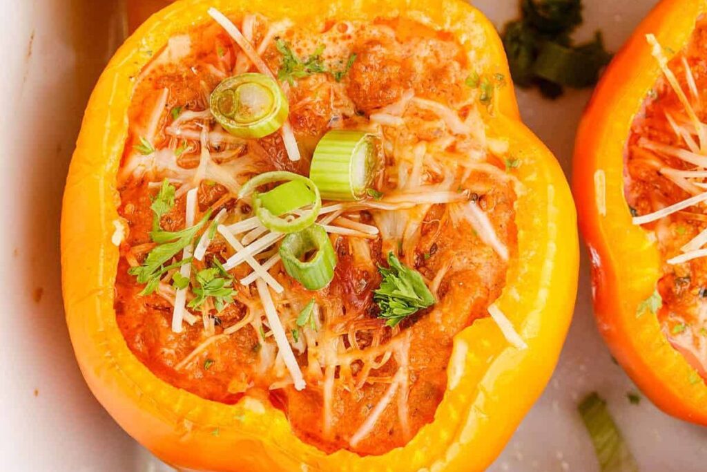 Keto Stuffed Bell Peppers by My Rad Kitchen